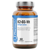 PharmoVit K2+D3-Vit Softgel Active, 60 kapsułek - miniaturka zdjęcia produktu