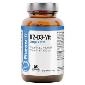 PharmoVit K2+D3-Vit Softgel Active, 60 kapsułek - zdjęcie produktu