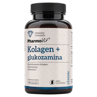 PharmoVit Kolagen + Glukozamina, 90 kapsułek - zdjęcie produktu