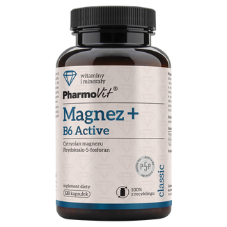 PharmoVit Magnez + B6 Active, 120 kapsułek - zdjęcie produktu