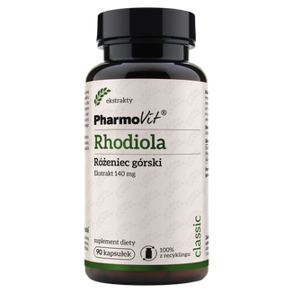 PharmoVit Rhodiola, różeniec górski 4:1, 90 kapsułek USZKODZONE OPAKOWANIE - zdjęcie produktu
