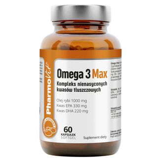 PharmoVit Omega 3 Max, 60 kapsułek softgel - zdjęcie produktu