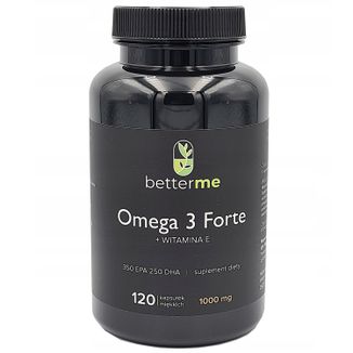 BetterMe Omega 3 Forte + witamina E, 120 kapsułek miękkich - zdjęcie produktu