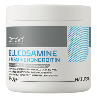 OstroVit Glucosamine + MSM + Chondroitin, smak naturalny, 150 g - zdjęcie produktu