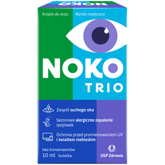 Noko Trio, krople do oczu, 10 ml USZKODZONE OPAKOWANIE - zdjęcie produktu