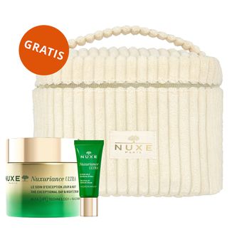 Zestaw Nuxe Nuxuriance Ultra, przeciwstarzeniowy krem na dzień i na noc, 75 ml + krem przeciwstarzeniowy do okolic oczu i ust, 15 ml + kosmetyczka gratis - zdjęcie produktu