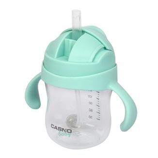 Casno Baby, kubek niekapek 2w1 Dizzy, miętowy, od 6 miesiąca, 240 ml - zdjęcie produktu