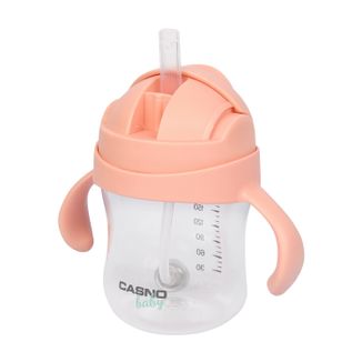 Casno Baby, kubek niekapek 2w1 Dizzy, jasnoróżowy, od 6 miesiąca, 240 ml - zdjęcie produktu