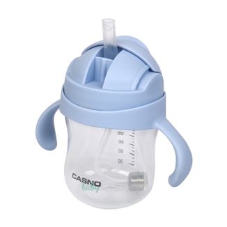 Casno Baby, kubek niekapek 2w1 Dizzy, jasnoniebieski, od 6 miesiąca, 240 ml - zdjęcie produktu