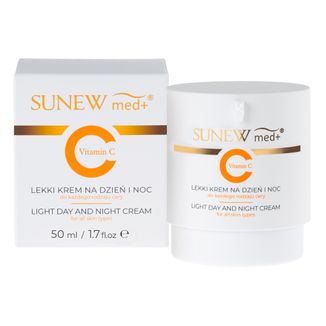 SunewMed+ Vitamin C, lekki krem na dzień i noc, każdy rodzaj cery, 50 ml - zdjęcie produktu