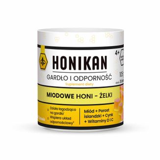 Honikan Gardło i Odporność Miodowe Honi-Żelki, od 4 lat, 30 sztuk - zdjęcie produktu
