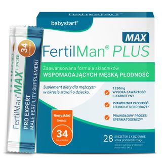 Babystart FertilMan Plus Max, 28 saszetek USZKODZONE OPAKOWANIE - zdjęcie produktu