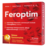 Feroptim, smak czekoladowy, 30 tabletek do rozgryzania USZKODZONE OPAKOWANIE - miniaturka zdjęcia produktu