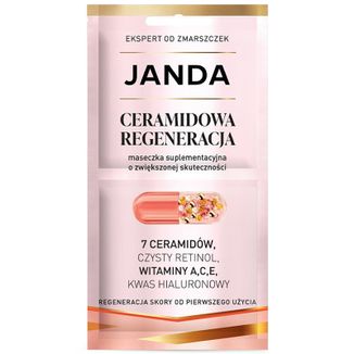 Janda Pharma Ceramidowa Regeneracja, maseczka suplementacyjna o zwiększonej skuteczności, 2 x 4 ml - zdjęcie produktu