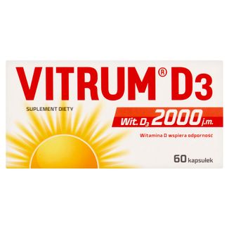 Vitrum D3 Forte, witamina D 2000 j.m., 60 kapsułek - zdjęcie produktu