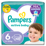 Pampers Active Baby, pieluchy, rozmiar 6, 13-18 kg, 48 sztuk - miniaturka zdjęcia produktu