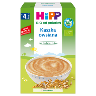 HiPP Kaszka owsiana Bio, bezmleczna, bez dodatku cukru, 200 g USZKODZONE OPAKOWANIE - zdjęcie produktu