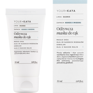 Your KAYA, odżywcza maska do rąk, kokos i migdał, 50 ml - zdjęcie produktu