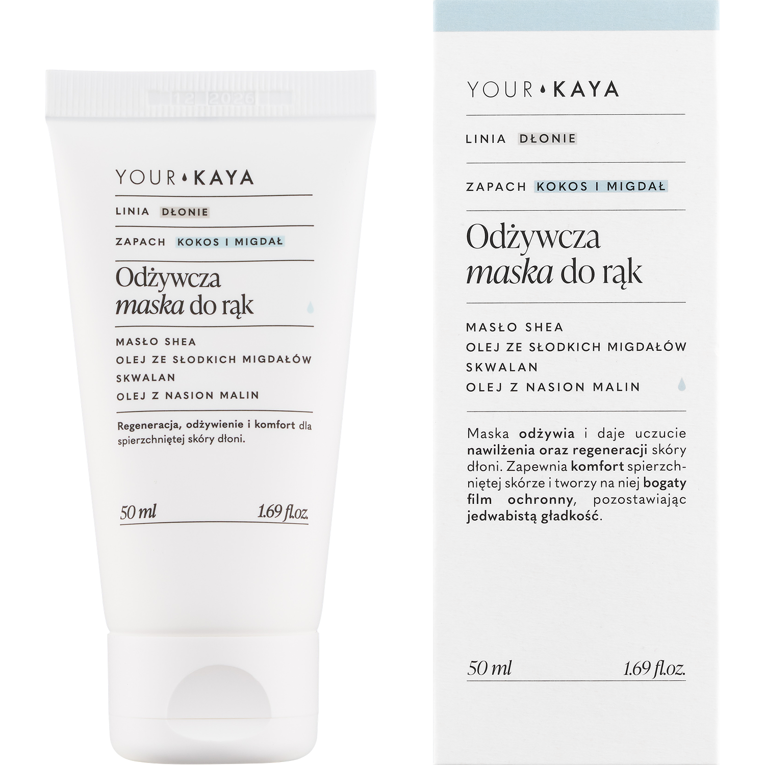 Your Kaya Your KAYA, pflegend Maske für die Hände, kokos und Mandel, 50 ml — Inhaltsstoffe und Bewertung