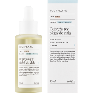 Your KAYA, odprężający olejek do ciała, kokos i migdał, 50 ml - zdjęcie produktu
