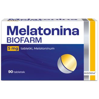 Melatonina Biofarm, 5 mg, 90 tabletek - zdjęcie produktu