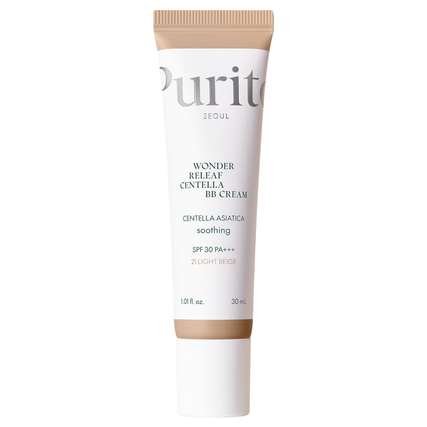 Nieznana Purito Wonder Releaf Centella, regenerujący krem BB z wąkrotą azjatycką, 21 Light Beige, SPF 30, 30 ml — Składniki i ocena