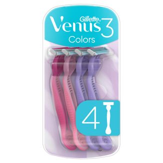 Gillette Venus 3 Colors, maszynka do golenia dla kobiet, jednorazowa, 4 sztuki - zdjęcie produktu