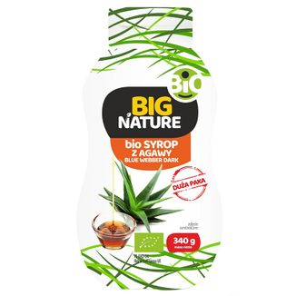 Big Nature Bio Syrop z agawy blue webber dark, 340 g KRÓTKA DATA - zdjęcie produktu