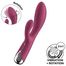 Satisfyer Spinning Rabbit 1, wibrator króliczek, czerwony, 1 sztuka - miniaturka 2 zdjęcia produktu