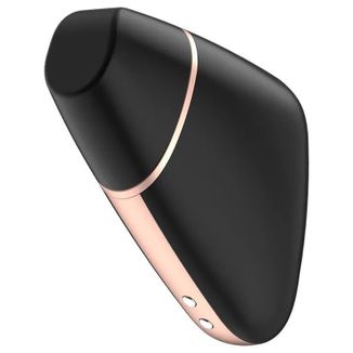 Satisfyer Love Triangle, powietrzny stymulator łechtaczki sterowany aplikacją, czarny, 1 sztuka - zdjęcie produktu