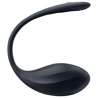 Satisfyer Ribbed Petal, wibrujące jajko, czarne, 1 sztuka - zdjęcie produktu