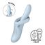 Satisfyer Heat Flex 4, podgrzewany wibrator do stymulacji punktu G, niebieski, 1 sztuka - miniaturka 2 zdjęcia produktu