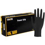 Thor Power Grip, rękawice nitrylowe, niejałowe, bezpudrowe, czarne, rozmiar L, 50 sztuk USZKODZONE OPAKOWANIE - miniaturka zdjęcia produktu