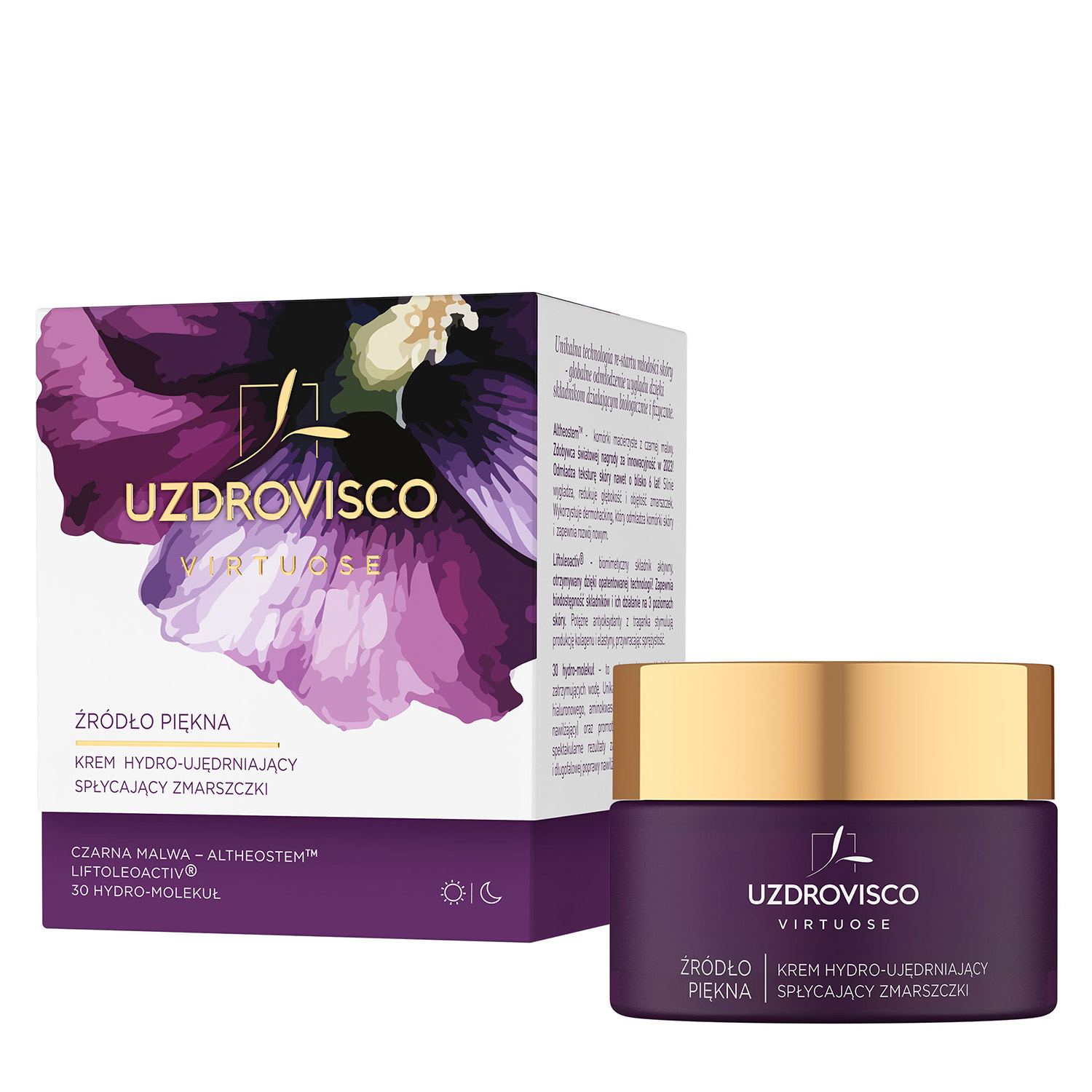 Uzdrovisco Uzdrovisco Virtuose Źródło Piękna, krem hydro-ujędrniający, 50 ml