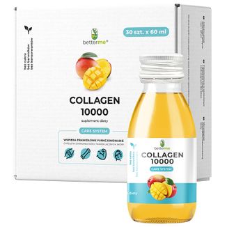 BetterMe Collagen 10000, shot, smak mango, 60 ml x 30 sztuk USZKODZONE OPAKOWANIE - zdjęcie produktu