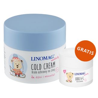 Linomag Emolienty Cold Cream, krem ochronny na zimę dla dzieci i niemowląt od 1 dnia życia, 50 ml + krem ochronny dla dzieci i niemowląt, 15 ml gratis - zdjęcie produktu