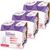 Zestaw Nutridrink Protein Omega 3, preparat odżywczy, rześki smak truskawkowo-malinowy, 12 x 125 ml - miniaturka zdjęcia produktu