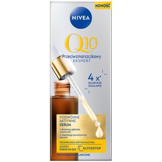 Nivea Q10 Przeciwzmarszczkowy Ekspert, podwójnie aktywne serum do twarzy, 30 ml - zdjęcie produktu