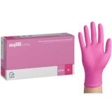 EasyCare Nitrile, rękawice nitrylowe, niejałowe, bezpudrowe, różowe, rozmiar S, 100 sztuk - miniaturka zdjęcia produktu