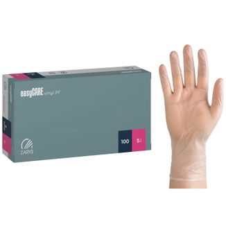 EasyCare Vinyl PF, rękawice winylowe, niejałowe, bezpudrowe, transparentne, rozmiar S, 100 sztuk - zdjęcie produktu