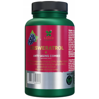 Lanco Nutritions Resweratrol + Anti-Aging Combo, 90 kapsułek KRÓTKA DATA - zdjęcie produktu