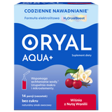 Oryal Aqua+ Wiśnia z Nutą Wanilii, bez cukru, 14 saszetek USZKODZONE OPAKOWANIE - miniaturka zdjęcia produktu