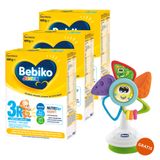 Zestaw Bebiko Junior 3R Nutriflor Expert, odżywcza formuła na bazie mleka z kleikiem ryżowym, powyżej 1 roku, 3 x 600 g + Chicco, wiatraczek zabawka sensoryczna gratis - miniaturka zdjęcia produktu