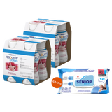 Zestaw Resource Protein, preparat odżywczy, smak owoców leśnych, 8 x 200 ml + Opharm Senior Hygienic 3w1, chusteczki nawilżane, 72 sztuki gratis - miniaturka zdjęcia produktu