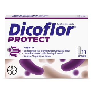 Dicoflor Protect (dawniej Dicoflor 3), dla dzieci od 3 roku życia i dorosłych, 30 kapsułek KRÓTKA DATA - zdjęcie produktu