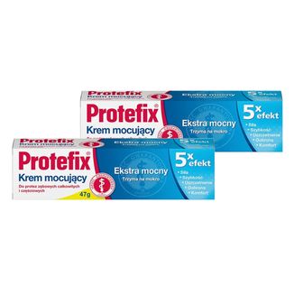 Zestaw Protefix, krem mocujący do protez zębowych, extra mocny, 5 x efekt, 2 x 47 g - zdjęcie produktu