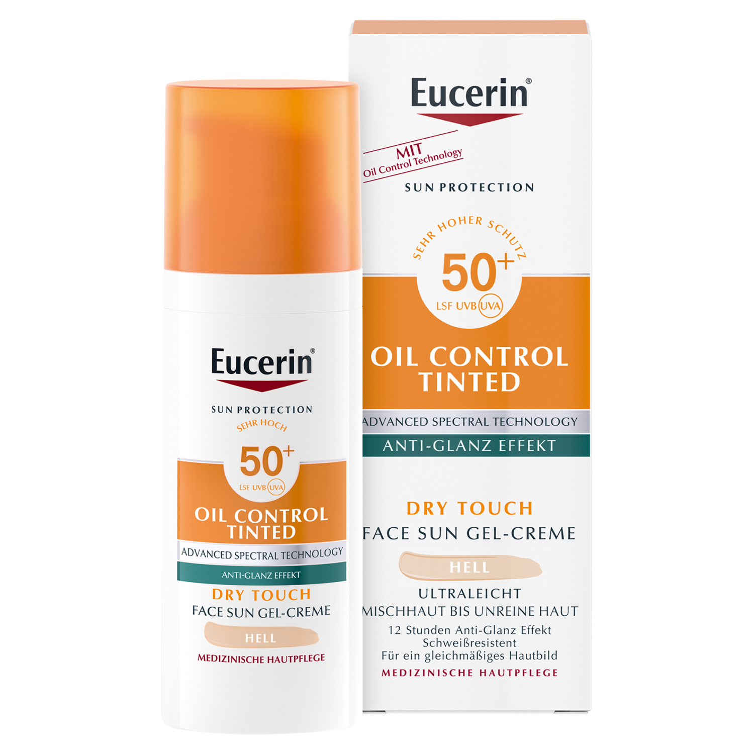 Eucerin Eucerin Sun Protection Oil Control, Gel-Schutzcreme färbend, light, SPF 50+, 50 ml — Inhaltsstoffe und Bewertung
