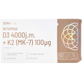 SEMA Lab Witamina D3 4000 j.m + K2 (MK-7) 100 µg, 60 kapsułek miękkich - miniaturka zdjęcia produktu