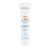 Dermedic Sunbrella, matujący krem ochronny do twarzy, skóra tłusta i mieszana, SPF 50+, 40 ml USZKODZONE OPAKOWANIE - miniaturka zdjęcia produktu