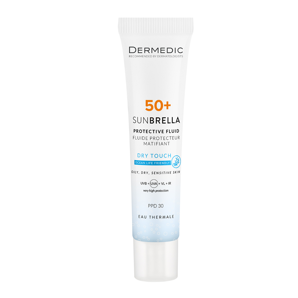 Dermedic Dermedic Sunbrella, matujący krem ochronny do twarzy, skóra tłusta i mieszana, SPF 50+, 40 ml